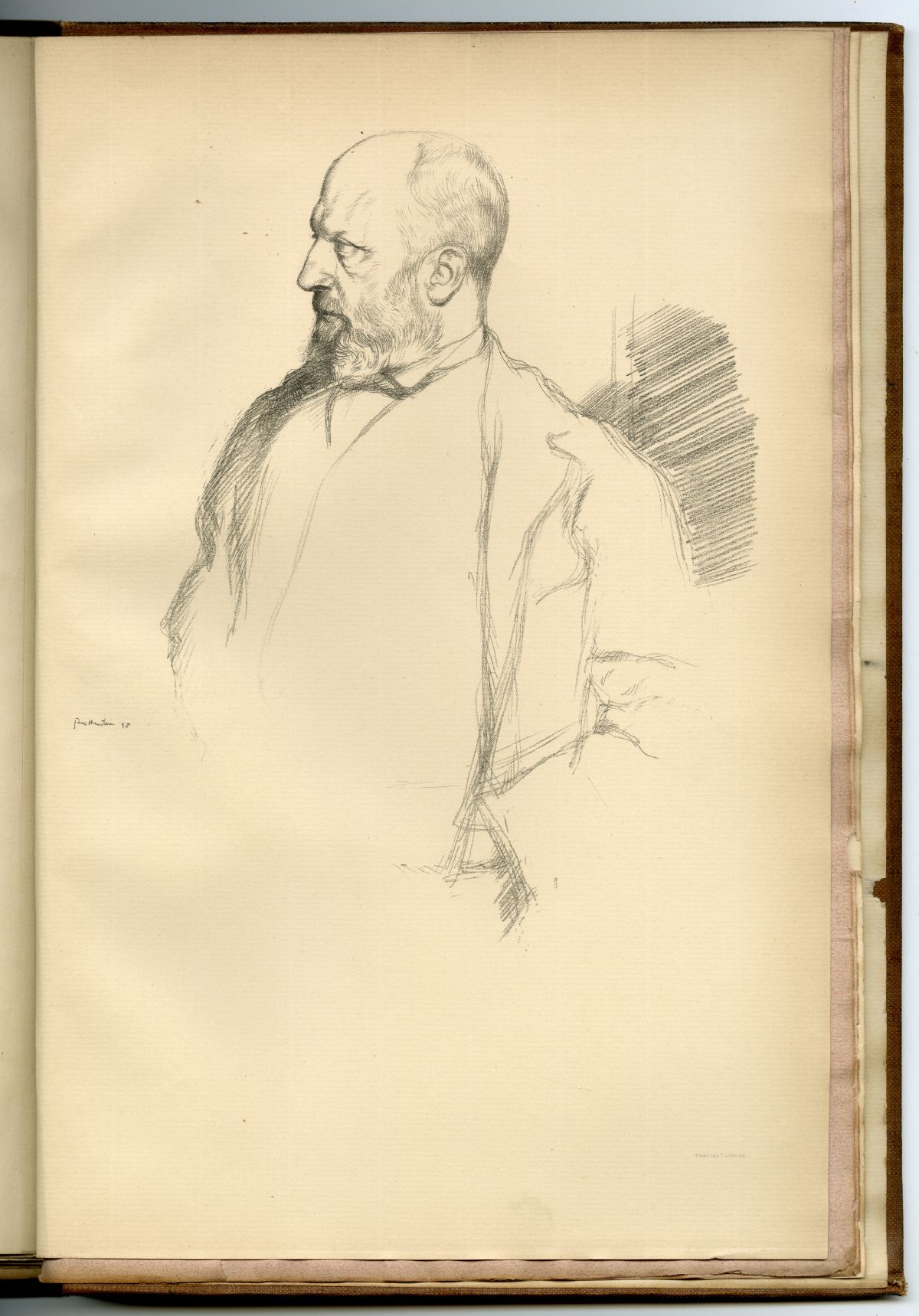 William Rothenstein『English Portraits』からヘンリー・ジェームズ